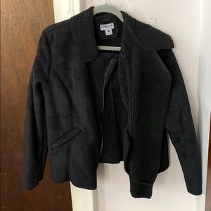 Black Suede Jacket with fleece interior